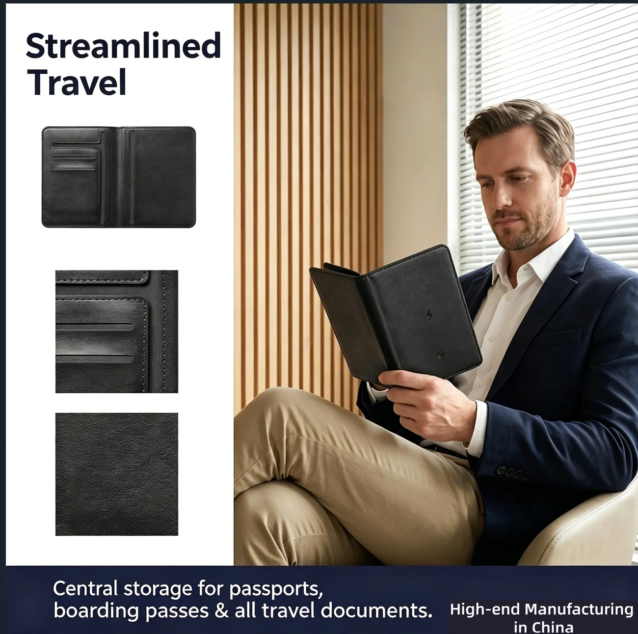 Travel Accessories Apple - Portafoglio Smart per Passaporto con Dispositivo