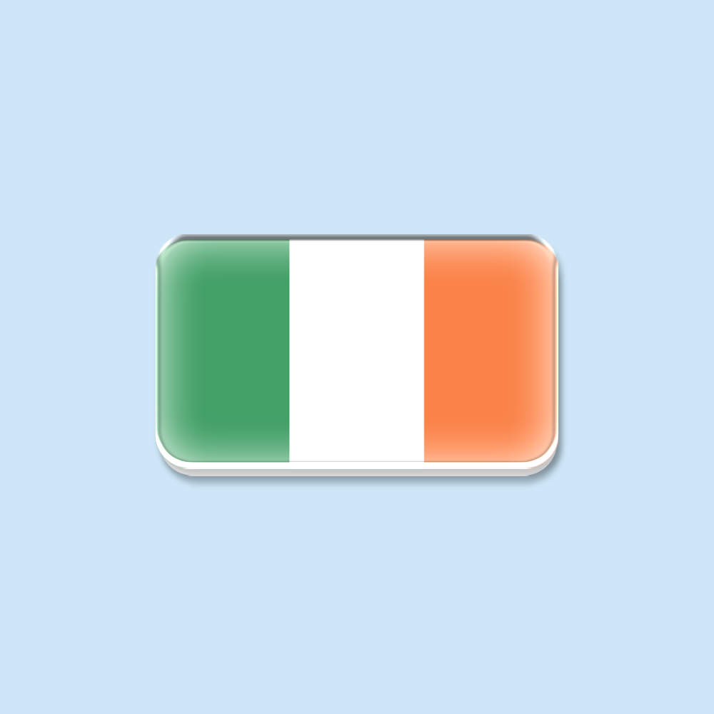Travel Accessories Ireland - Spilla/Broccia in Acrilico con Bandiera Irlandese,