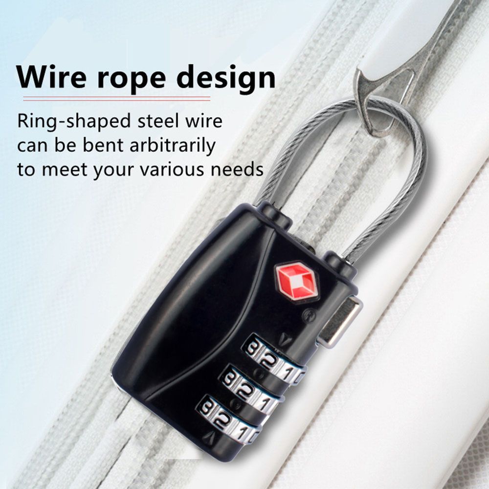 Cable Lock Combination - Lucchetto Impermeabile per Bagagli con Cavo