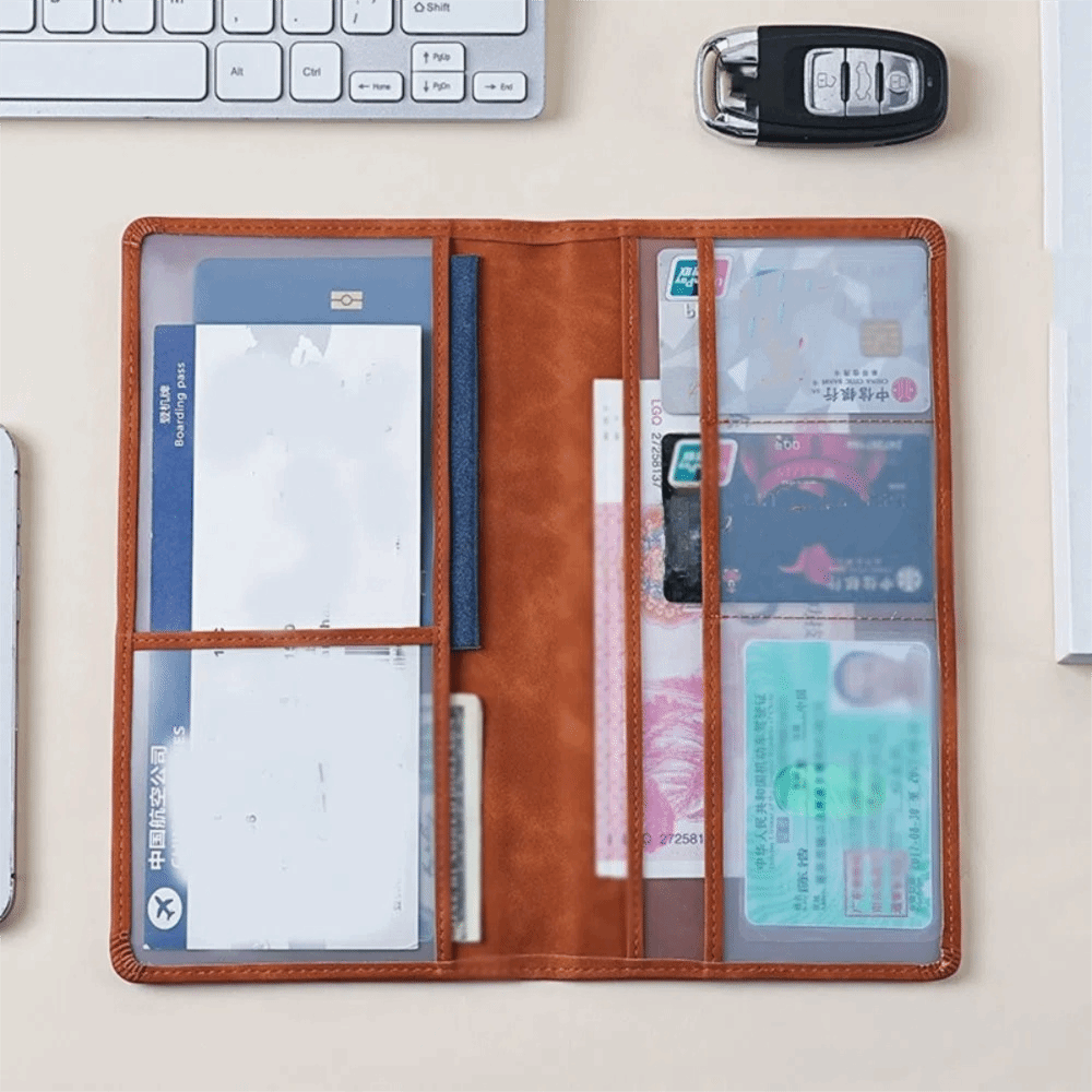Passport Holder Rfid - Porta Carte in Pelle PU, Borsa