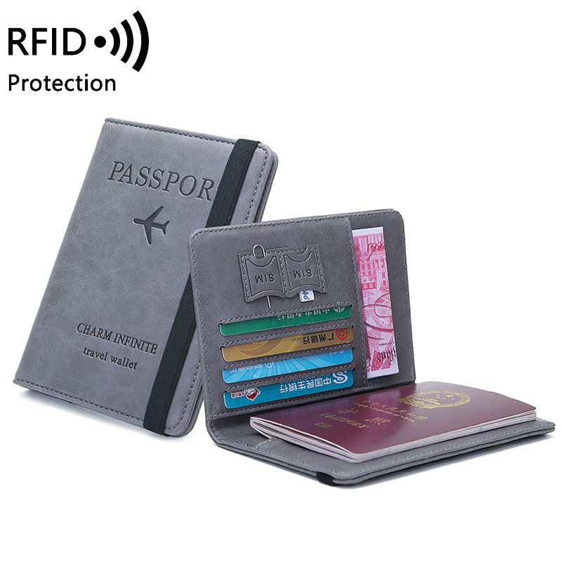 Passport Holder Rfid - Porta passaporto unisex in pelle PU
