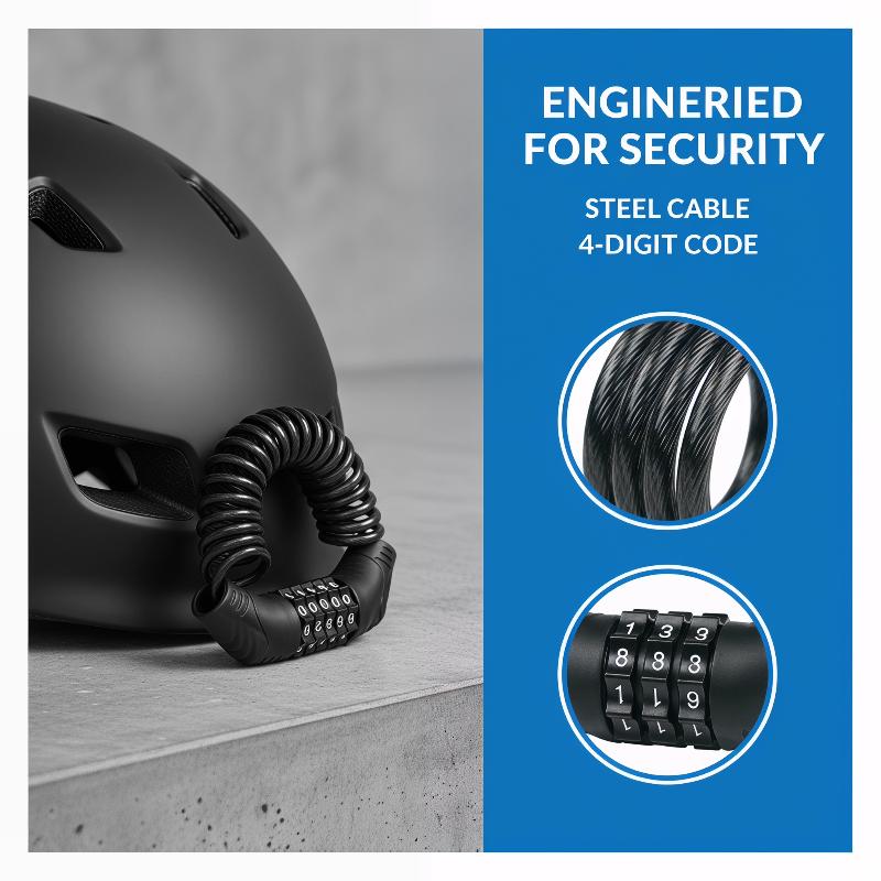 Lucchetto per Casco con Cavo a - Cable Lock Combination recensione e prezzo