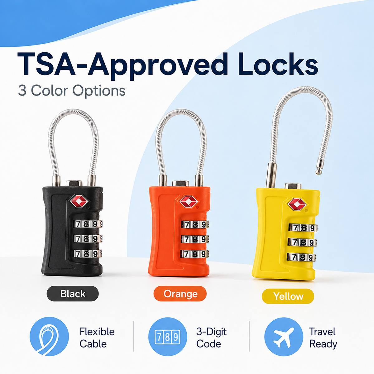 Lucchetto TSA Approvato con Co - Cable Lock Combination recensione e prezzo