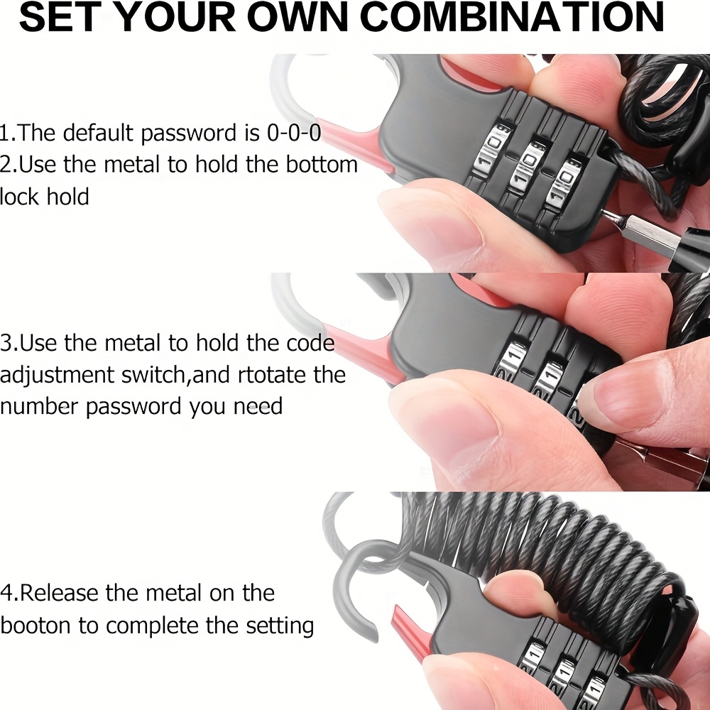 Lucchetto a Combinazione a 3 C - Cable Lock Combination recensione e prezzo